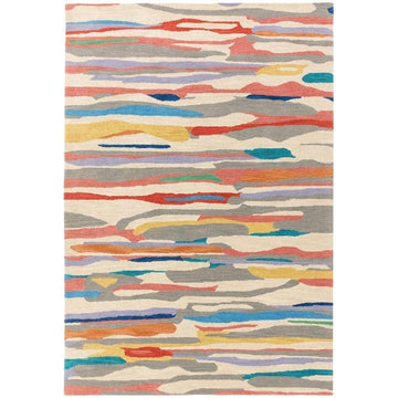 Matrix MAX72 Ping Modern Geometric Hand-Woven High-Density Soft Textured Shimmer Wool & Viscose Blend Multicolour Rug-Asiatic Carpets-Rug Love - The Most Loved Rug Store